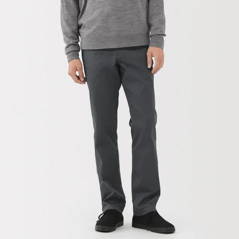 Pantalon Chino long en coton stretch coupe slim pour homme