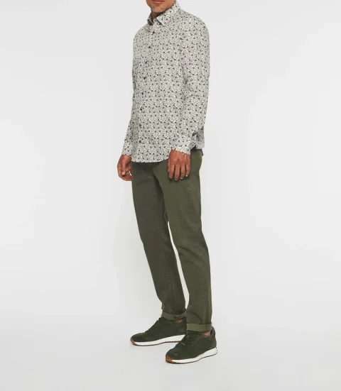 IZAC - Chemise casual imprimé kaki JONAS