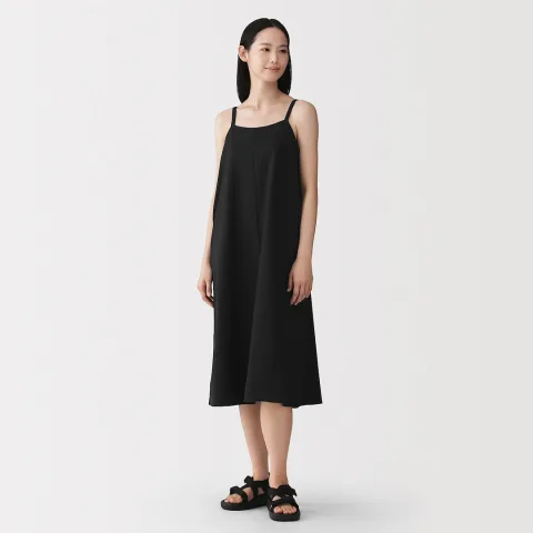 Robe camisole légère en sergé de kapok mélangé pour femme