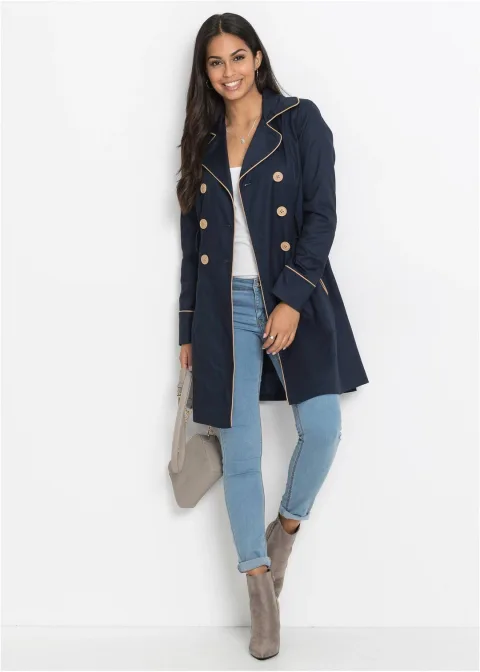 Trench-coat coupe trapèze