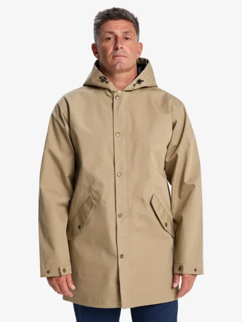 Diamond Rain - Veste imperméable à capuche pour Homme Beige