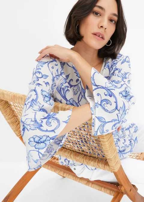 Blouse en viscose texturée