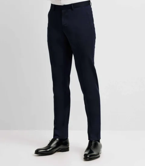 IZAC - 1pantalon ville tissu techniqe BLEU