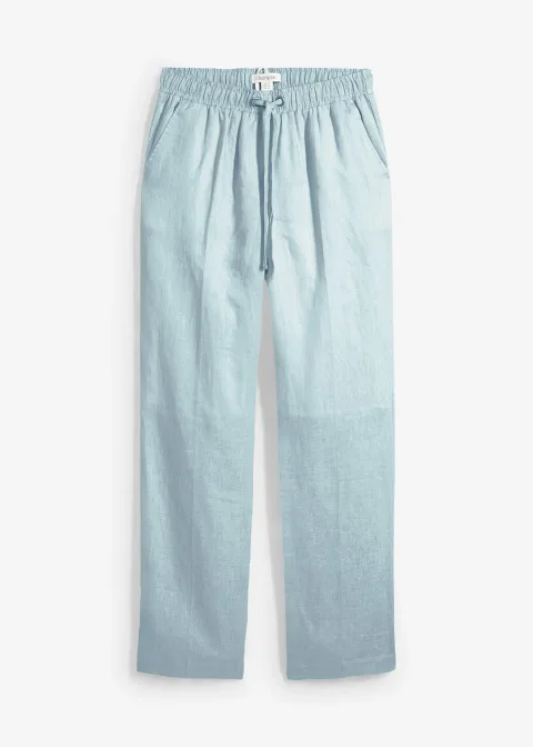 Pantalon taille élastiquée 100% lin