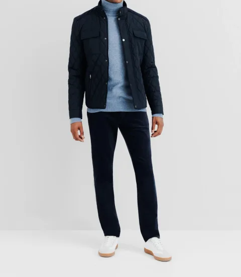 IZAC - Blouson déperlant col montant marine