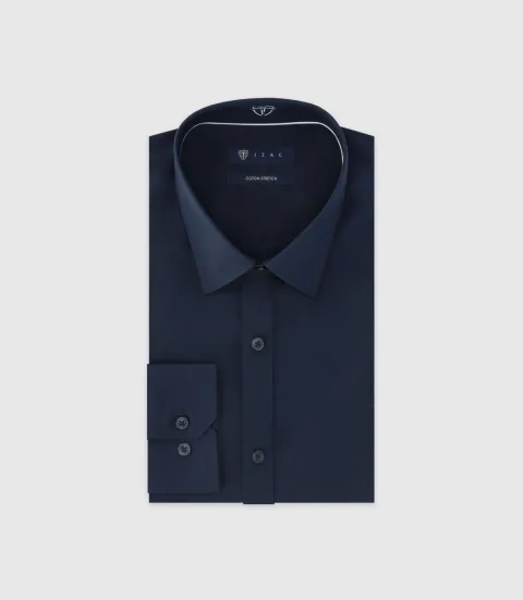IZAC - Chemise unie marine