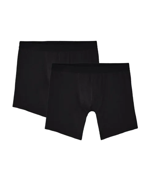 2x Boxers longs en Coton BIO - Noir - Lemahieu