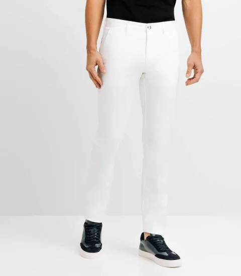 IZAC - Pantalon casual stretch blanc