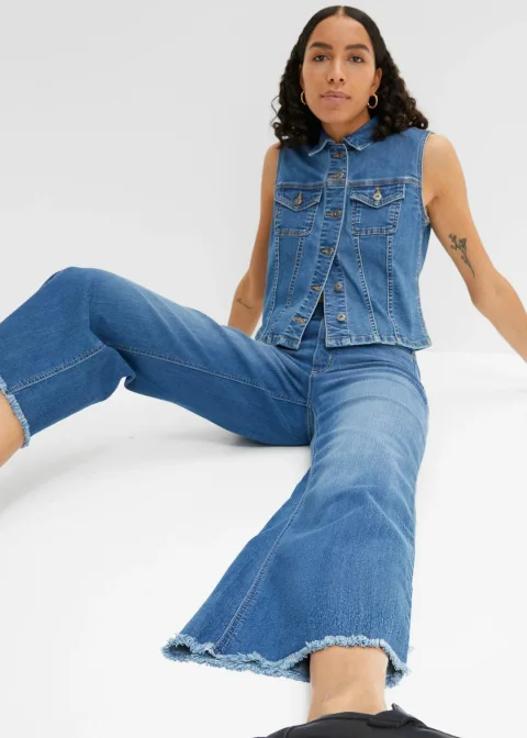 Jean large 7/8 extensible