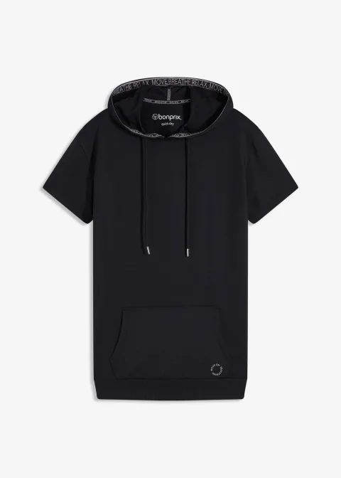 T-shirt de sport oversize avec capuche, séchage rapide