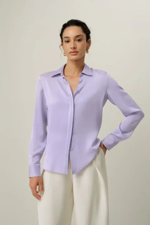 Chemise en Soie Double Joe Extensible | Coupe Taillée Ajustée