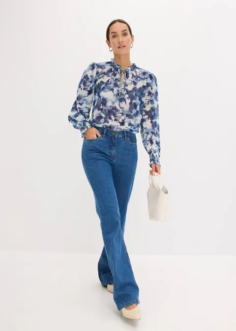 Blouse imprimée en mousseline