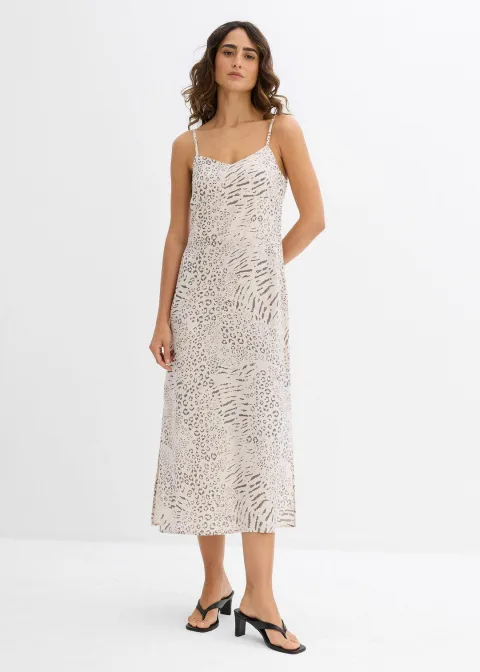 Robe à bretelles en viscose fluide