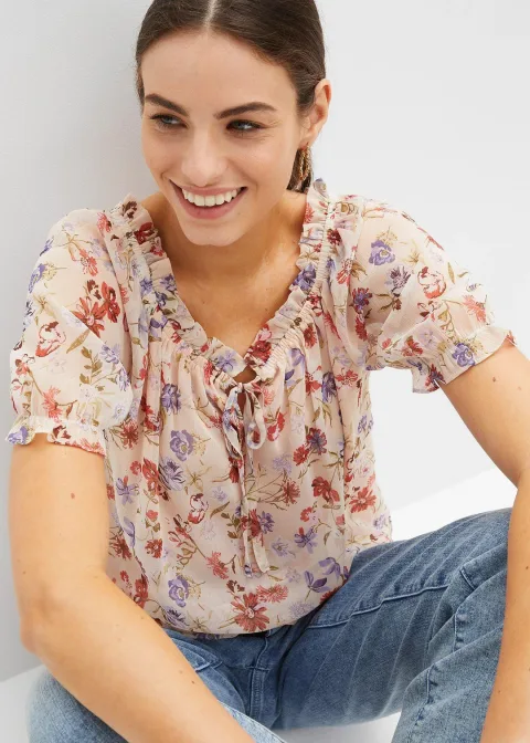 Blouse à encolure Bardot