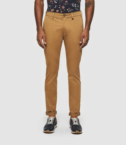IZAC - Pantalon chino slim camel PANAMA