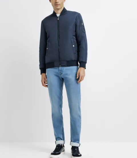 IZAC - Blouson en tissu recyclé marine