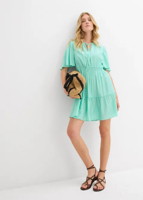 Robe courte et fluide en viscose mélangée