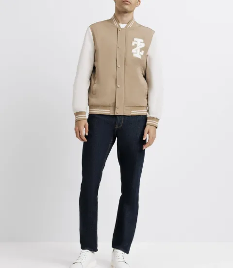 IZAC - Blouson teddy bicolore beige et blanc