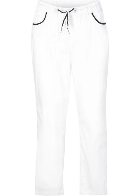 Pantalon 7/8 taille élastiquée en coton Paper Touch