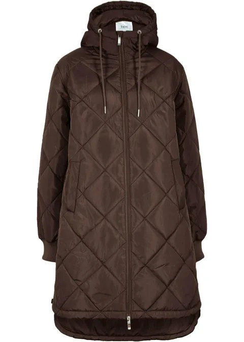 Manteau court à capuche, matelassé