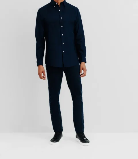 IZAC - Chemise avec col boutonné marine