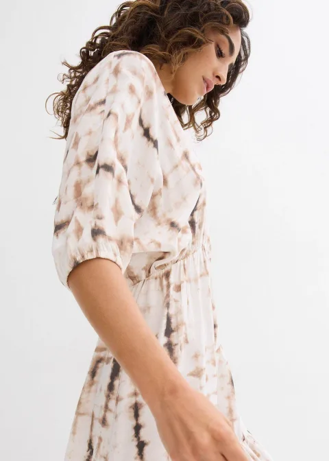 Robe courte en viscose fluide