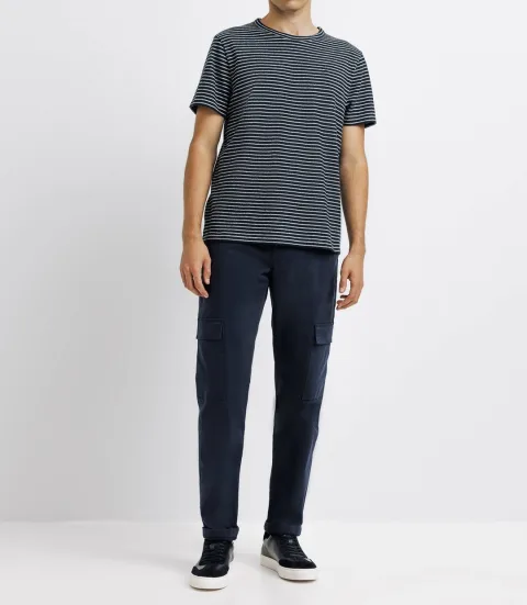 IZAC - T-shirt rayé marine