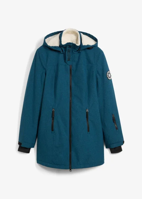 Veste longue outdoor imperméable, doublée sherpa