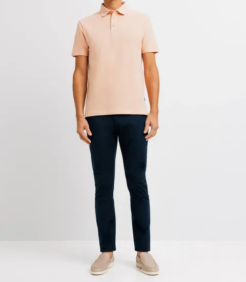 IZAC - Polo avec broderie rose