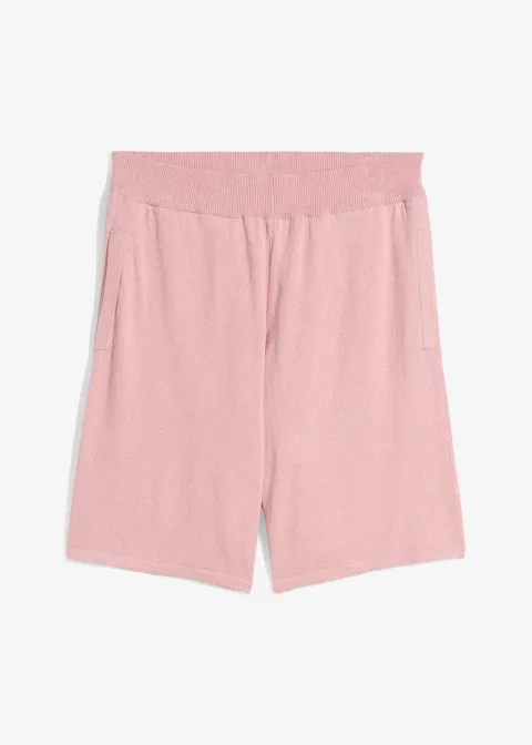 Short en fine maille avec taille élastiquée