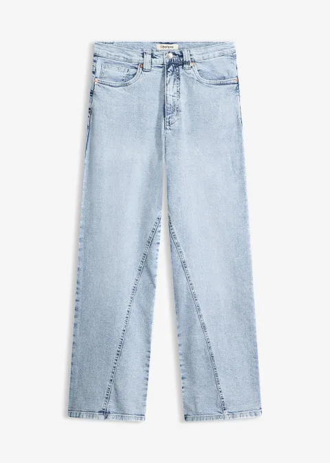 Jean large taille haute, peu extensible