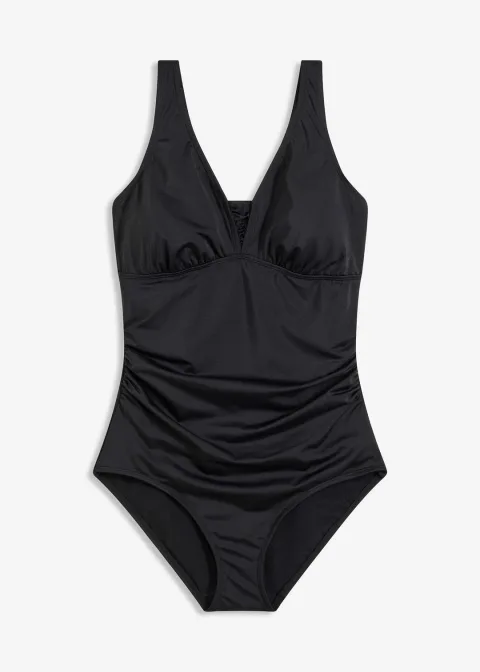 Maillot 1 pièce sculptant à bretelles larges, maintien modéré