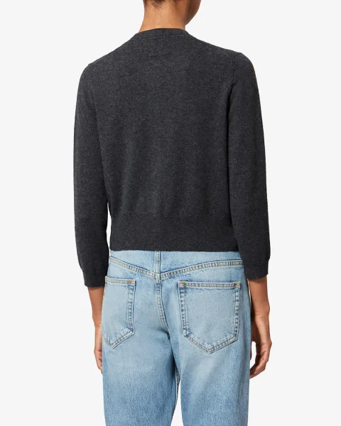 Cardigan Logo Lona - Femme - Anthracite-noir - Taille 40 - Marant Étoile