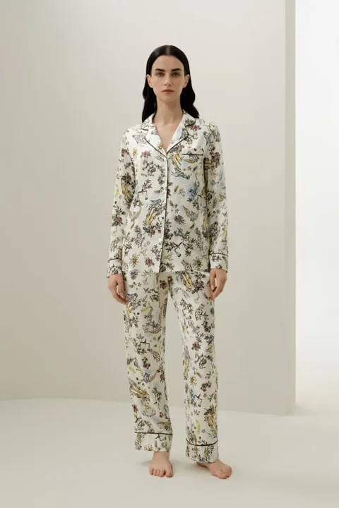 LILYSILK Ensemble De Pyjama En Soie Balance Poches Latérales Pure Soie Balance Xl