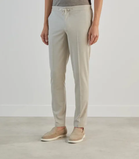 IZAC - Pantalon ville avec cordon de serrage beige