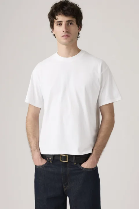 Levi's T Shirt Boxy - Homme - Blanc / Bright White - 2XL