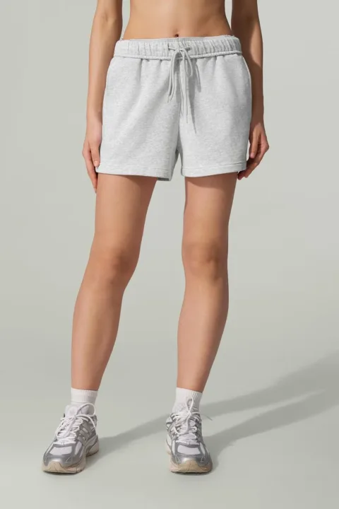 LILYSILK Short Porchlight Gris Chiné XL Femme Détente SILKERRY Doux Respirant Poches Cordon