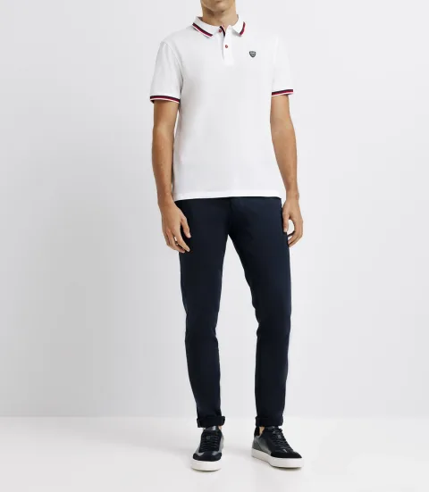IZAC - Polo en maille piquée blanc