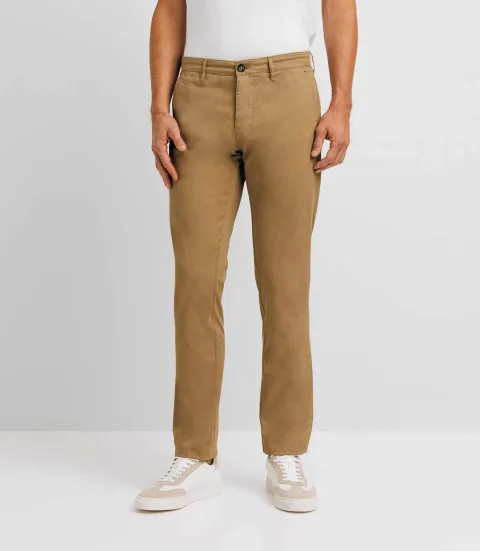 IZAC - Pantalon casual stretch kaki