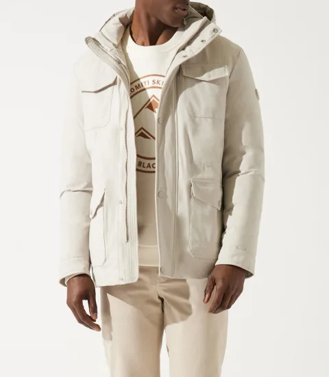 IZAC - Parka longue 4 poches écru MIRAN