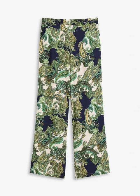Pantalon imprimé en viscose fluide