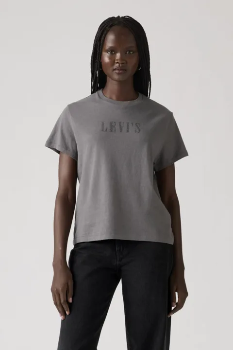 Levi's T Shirt Graphique Classic - Femme - Rouge / Levi's Script Tawny Port - XS