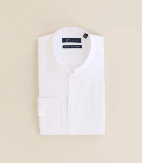 IZAC - Chemise cérémonie col officier blanche