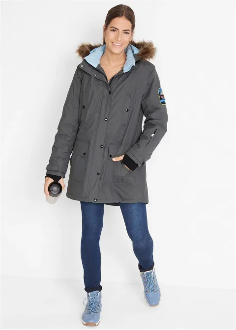 Parka outdoor imperméable et technique à capuche