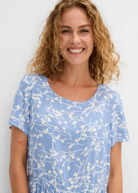Robe courte en viscose fluide