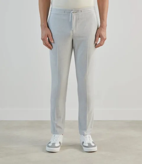 IZAC - Pantalon ville avec cordon de serrage gris clair