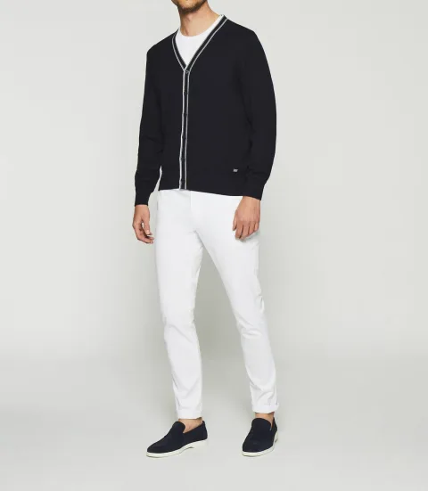 IZAC - Gilet en maille marine DENNYS