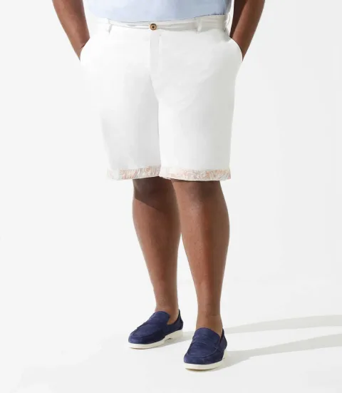 IZAC - Bermuda coton stretch blanc SLOWLYBT