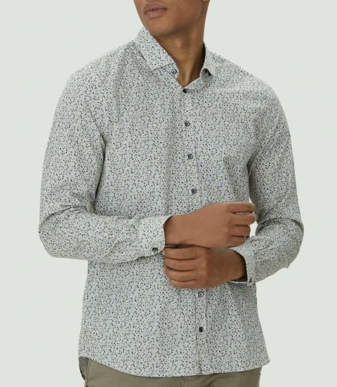 IZAC - Chemise casual en coton bleu ciel ''Maela''