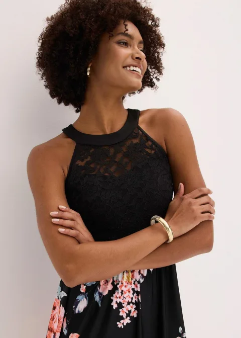 Robe en jersey avec dentelle